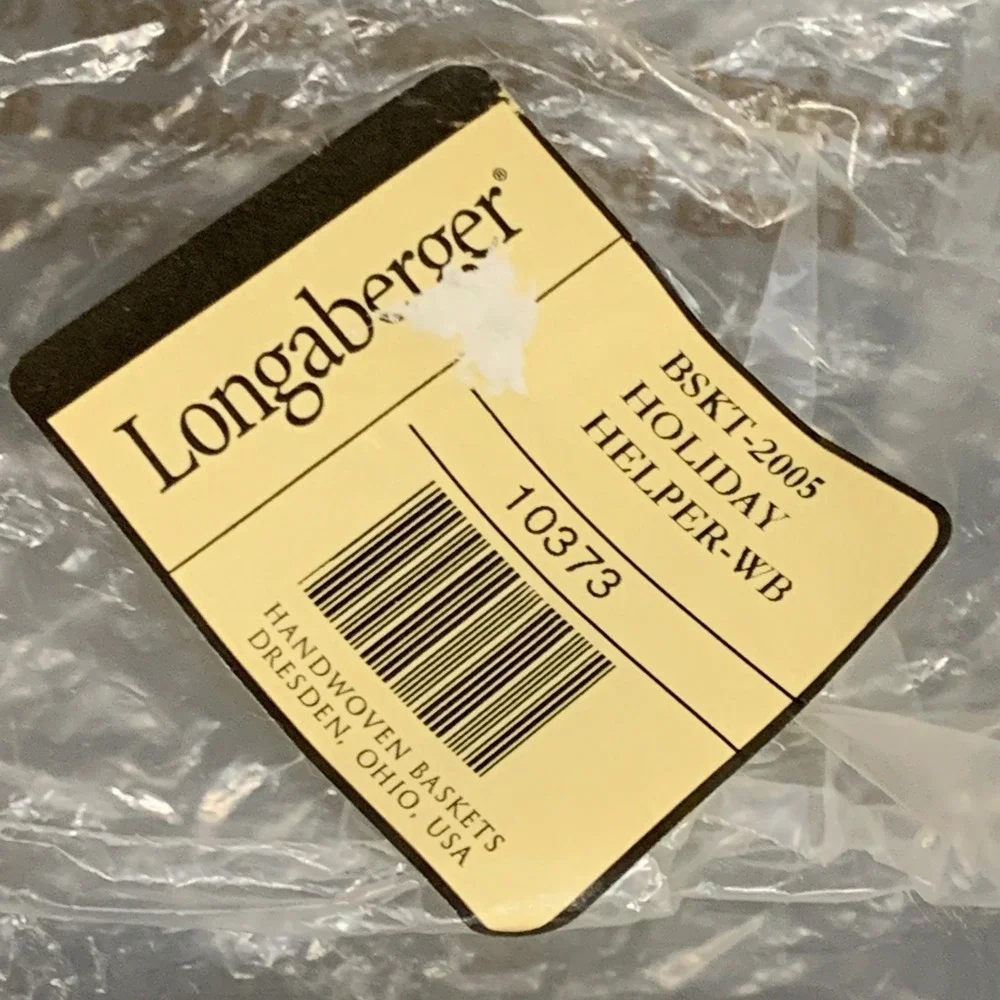 Vintage Longaberger Basket 2005 Holiday Helper Woven Dresden Ohio USA‎